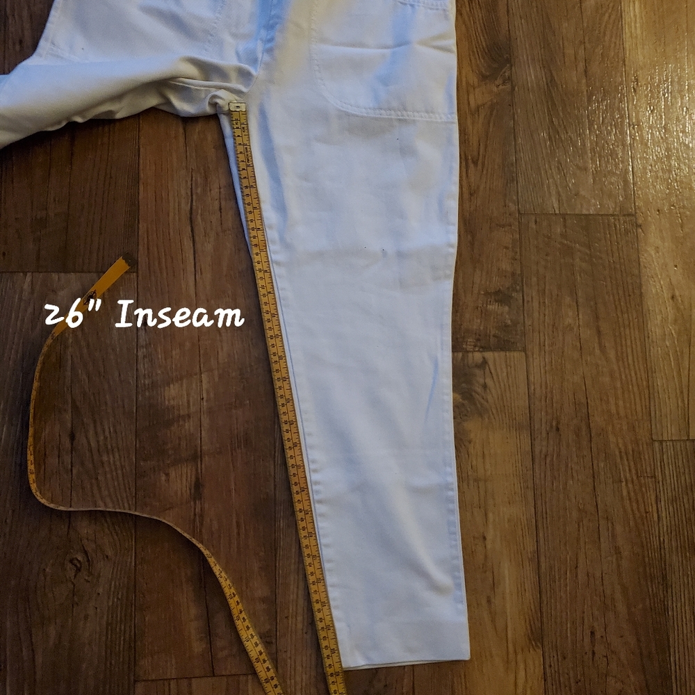 Cascade Blues WHITE PANTS Elastic Band Size 8 Avg - Picture 6 of 8